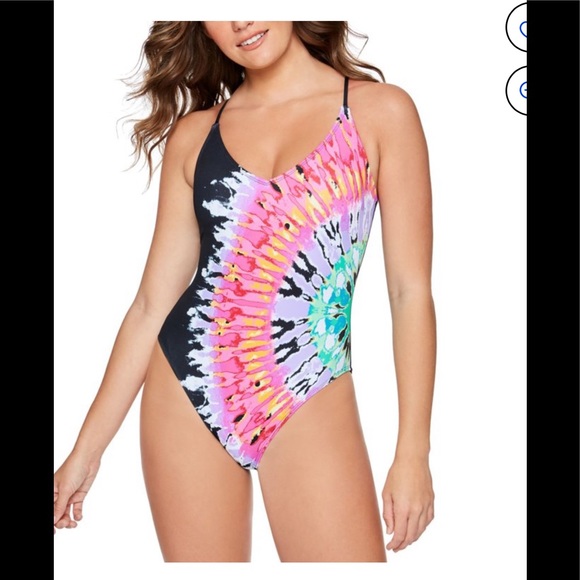 .Salt and Cove One Piece Multicolored Bathing Suit  Size Medium Junior - Picture 3 of 12